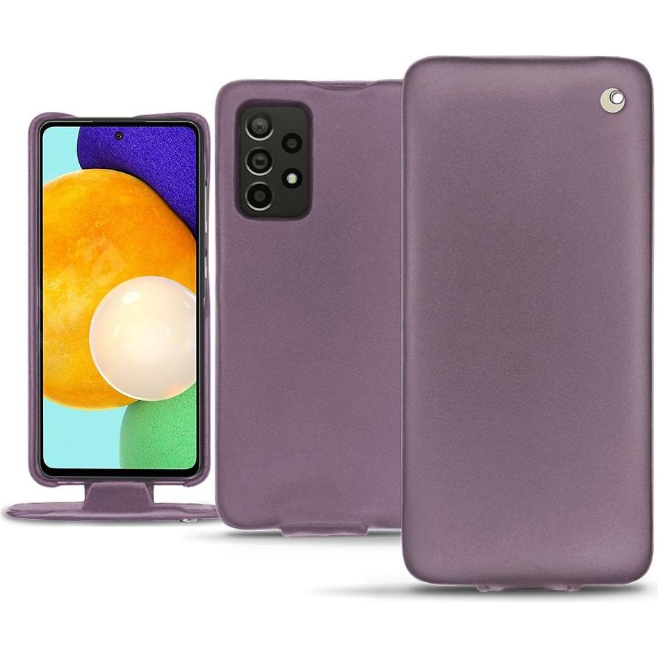 Noreve Lederschutzhülle vertikal (Samsung Galaxy A52), Smartphone Hülle, Violett