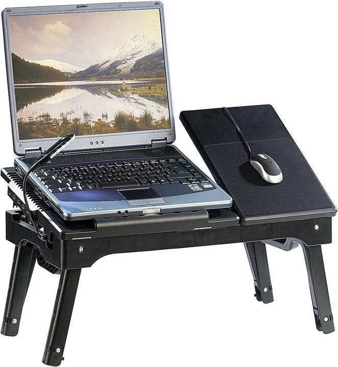 Produktbild General Office Notebook-Tisch mit Schwanenhals-LED