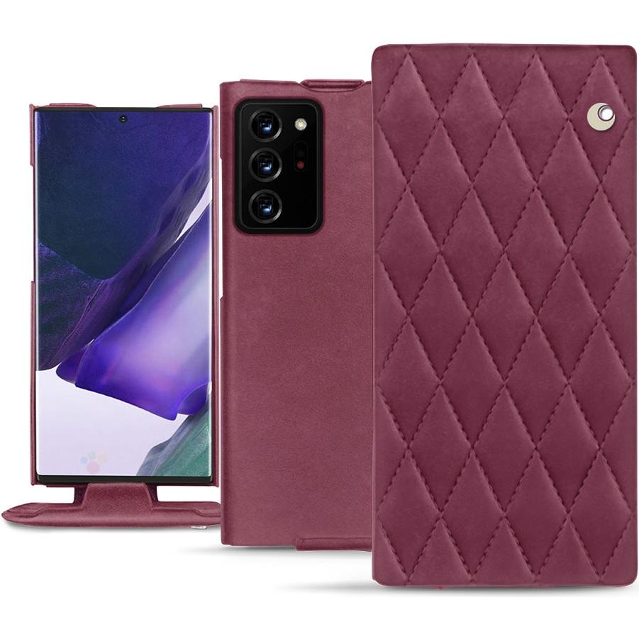 Noreve Lederschutzhülle vertikal (Samsung Galaxy Note 20 Ultra), Smartphone Hülle, Violett