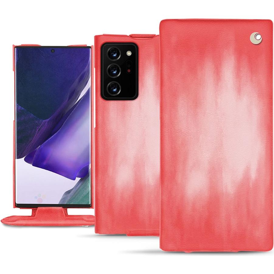 Noreve Lederschutzhülle vertikal (Samsung Galaxy Note 20 Ultra), Smartphone Hülle, Rosa