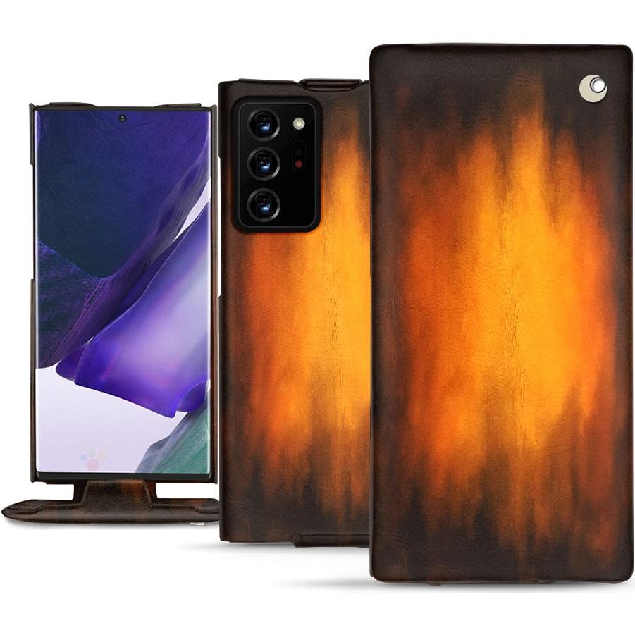 Noreve Lederschutzhülle vertikal (Samsung Galaxy Note 20 Ultra), Smartphone Hülle, Violett