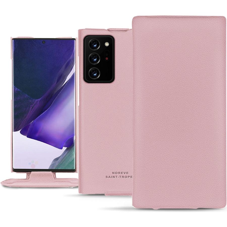 Noreve Lederschutzhülle vertikal (Samsung Galaxy Note 20 Ultra), Smartphone Hülle, Rosa