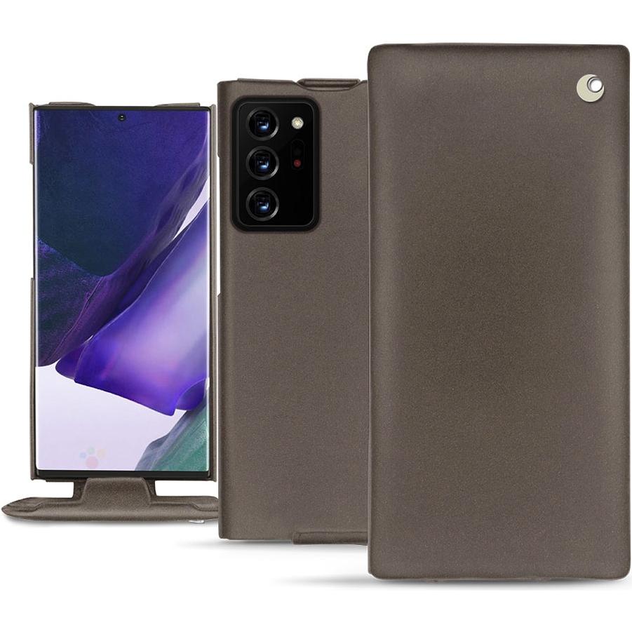 Noreve Lederschutzhülle vertikal (Samsung Galaxy Note 20 Ultra), Smartphone Hülle, Grau