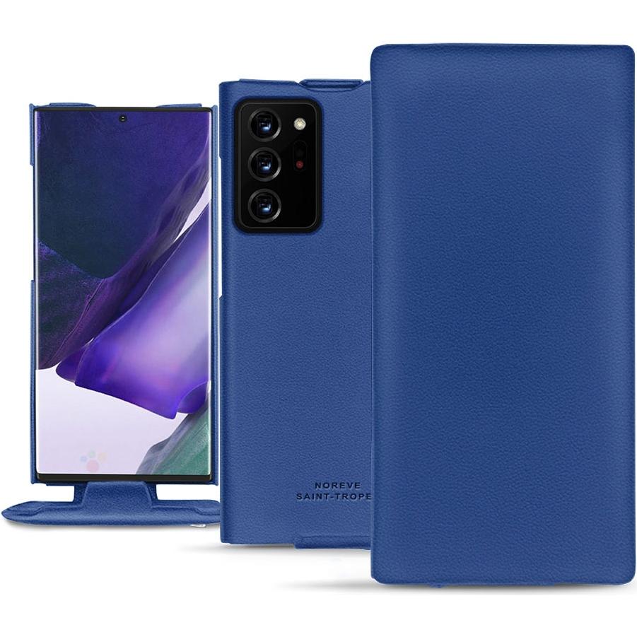 Noreve Lederschutzhülle vertikal (Samsung Galaxy Note 20 Ultra), Smartphone Hülle, Blau
