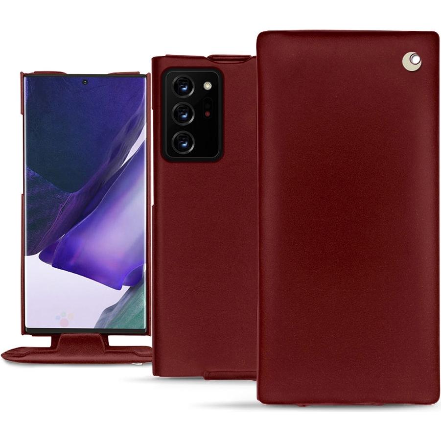 Noreve Lederschutzhülle vertikal (Samsung Galaxy Note 20 Ultra), Smartphone Hülle, Rot