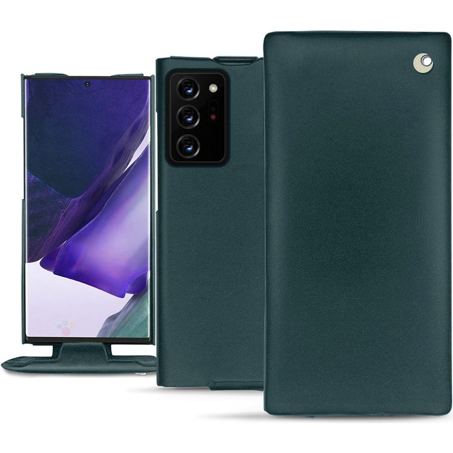 Noreve Lederschutzhülle vertikal (Samsung Galaxy Note 20 Ultra), Smartphone Hülle, Blau