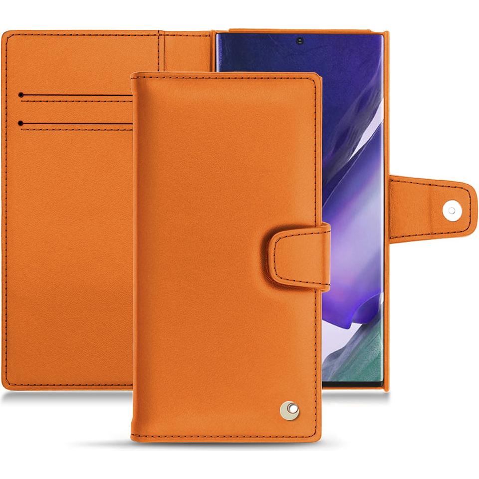 Noreve Lederschutzhülle Wallet (Samsung Galaxy Note 20 Ultra), Smartphone Hülle, Orange