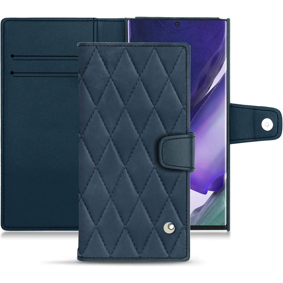 Noreve Lederschutzhülle Wallet (Samsung Galaxy Note 20 Ultra), Smartphone Hülle, Blau