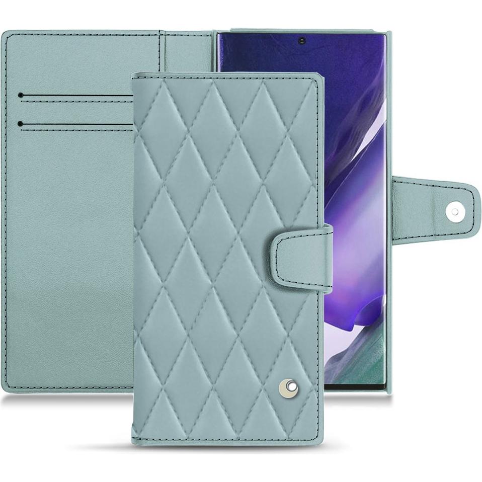 Noreve Lederschutzhülle Wallet (Samsung Galaxy Note 20 Ultra), Smartphone Hülle, Blau