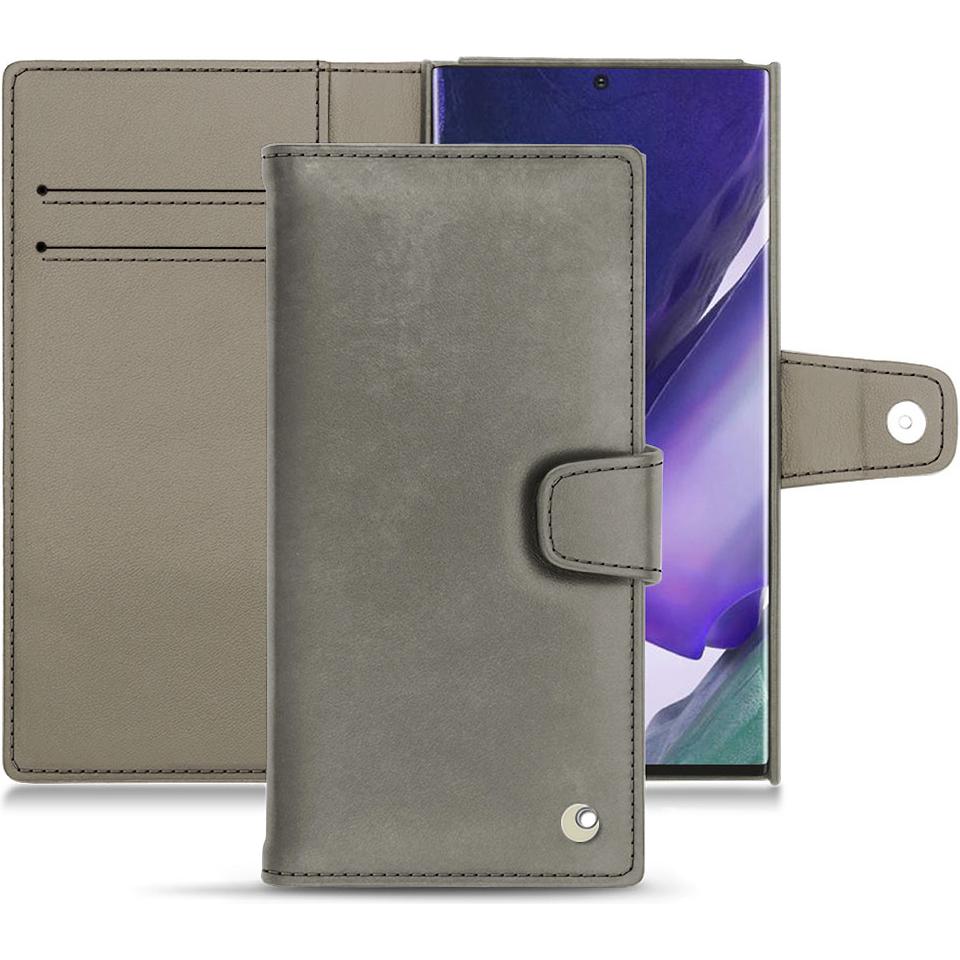Noreve Lederschutzhülle Wallet (Samsung Galaxy Note 20 Ultra), Smartphone Hülle, Grau