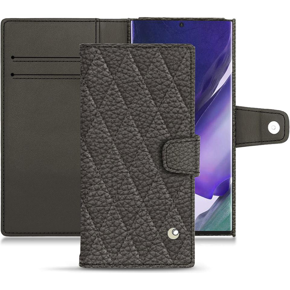 Noreve Lederschutzhülle Wallet (Samsung Galaxy Note 20 Ultra), Smartphone Hülle, Grau