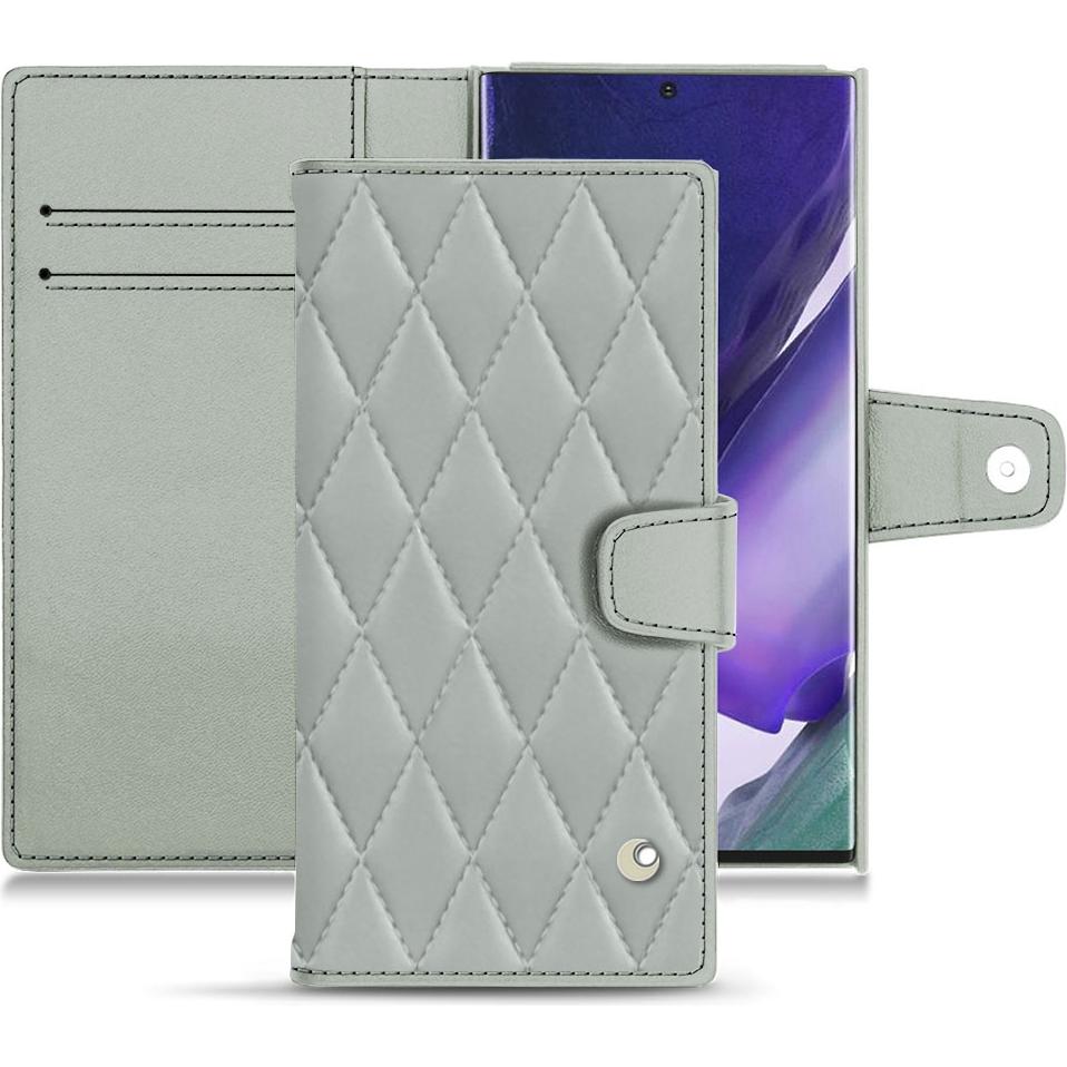 Noreve Lederschutzhülle Wallet (Samsung Galaxy Note 20 Ultra), Smartphone Hülle, Grau