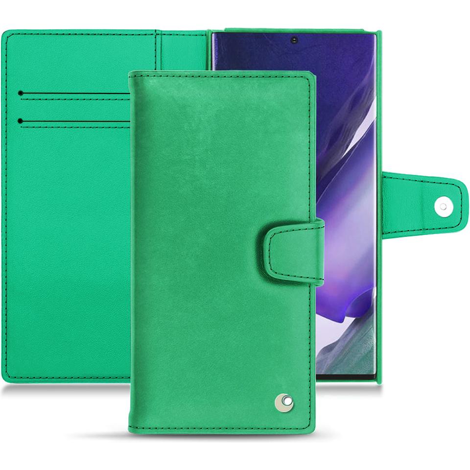 Noreve Lederschutzhülle Wallet (Samsung Galaxy Note 20 Ultra), Smartphone Hülle, Grün