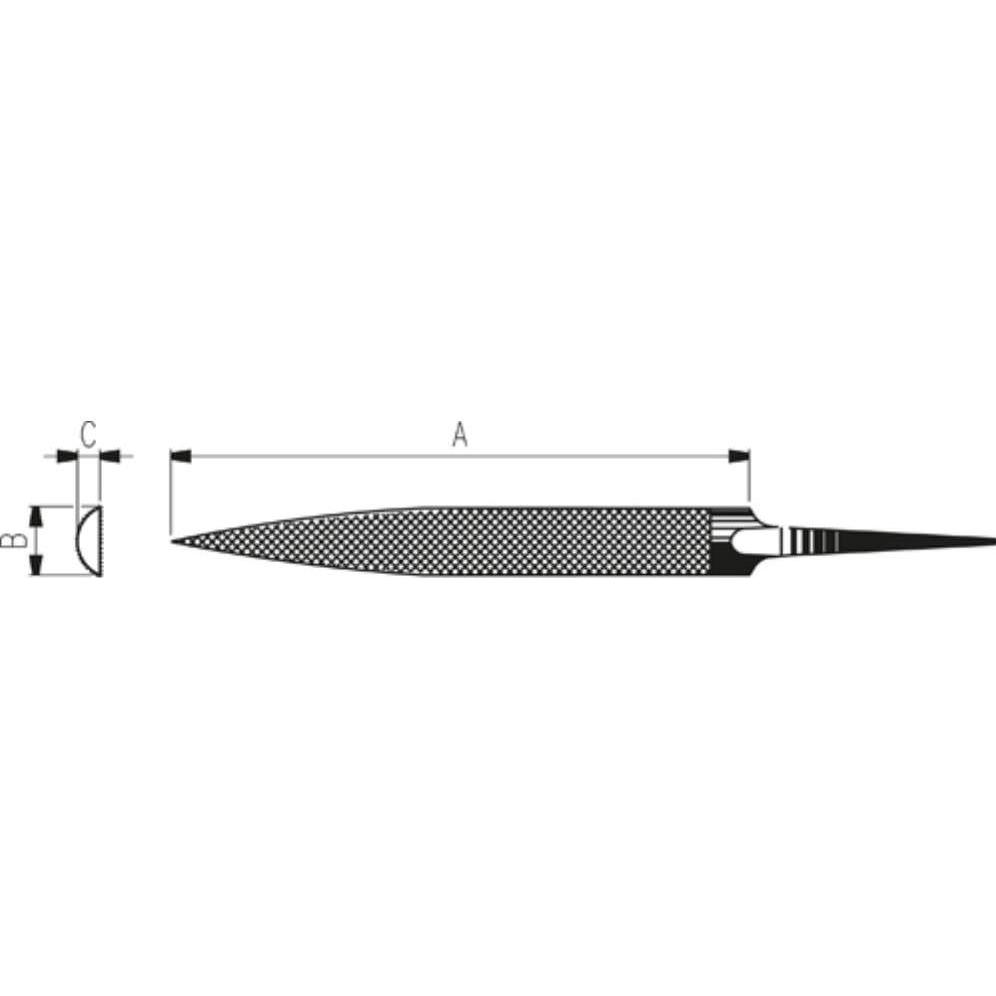Thumbnail - Dick, Raspel + Feile, Präzisionshalbrundfeilen 150 mm Hieb 4 normale Fo (Hieb 4, 150 mm)