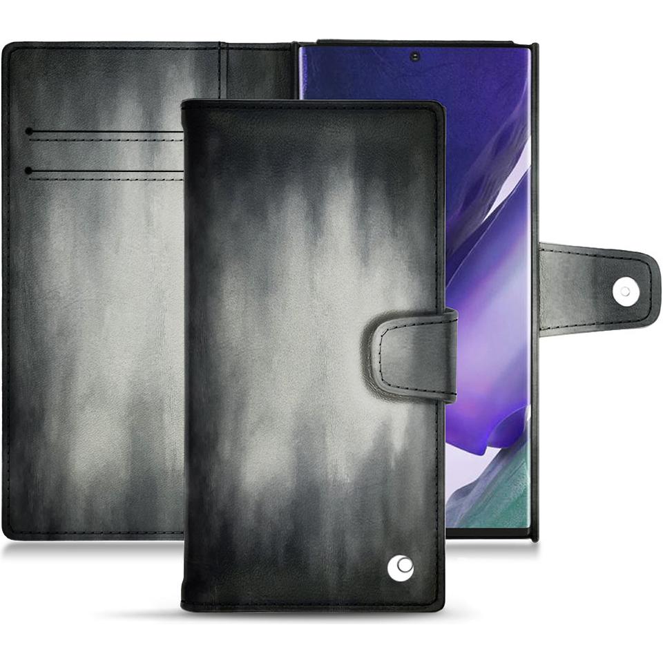 Noreve Lederschutzhülle Wallet (Samsung Galaxy Note 20 Ultra), Smartphone Hülle, Grau