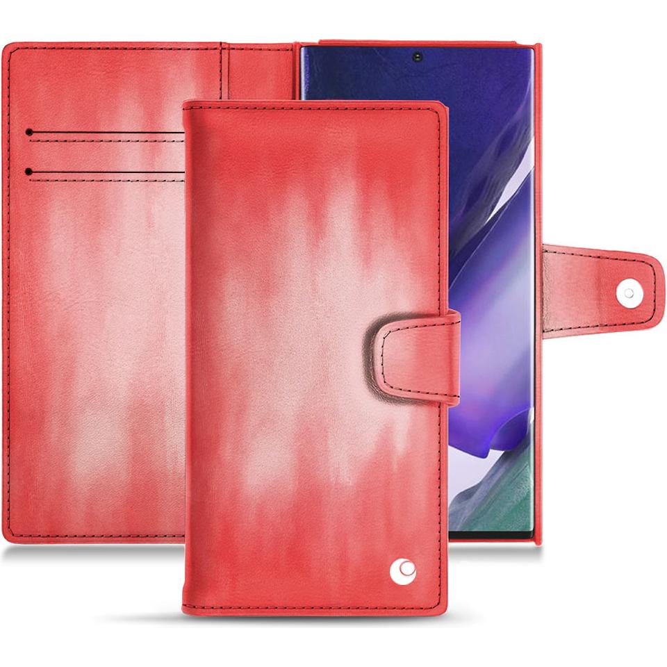 Noreve Lederschutzhülle Wallet (Samsung Galaxy Note 20 Ultra), Smartphone Hülle, Rosa