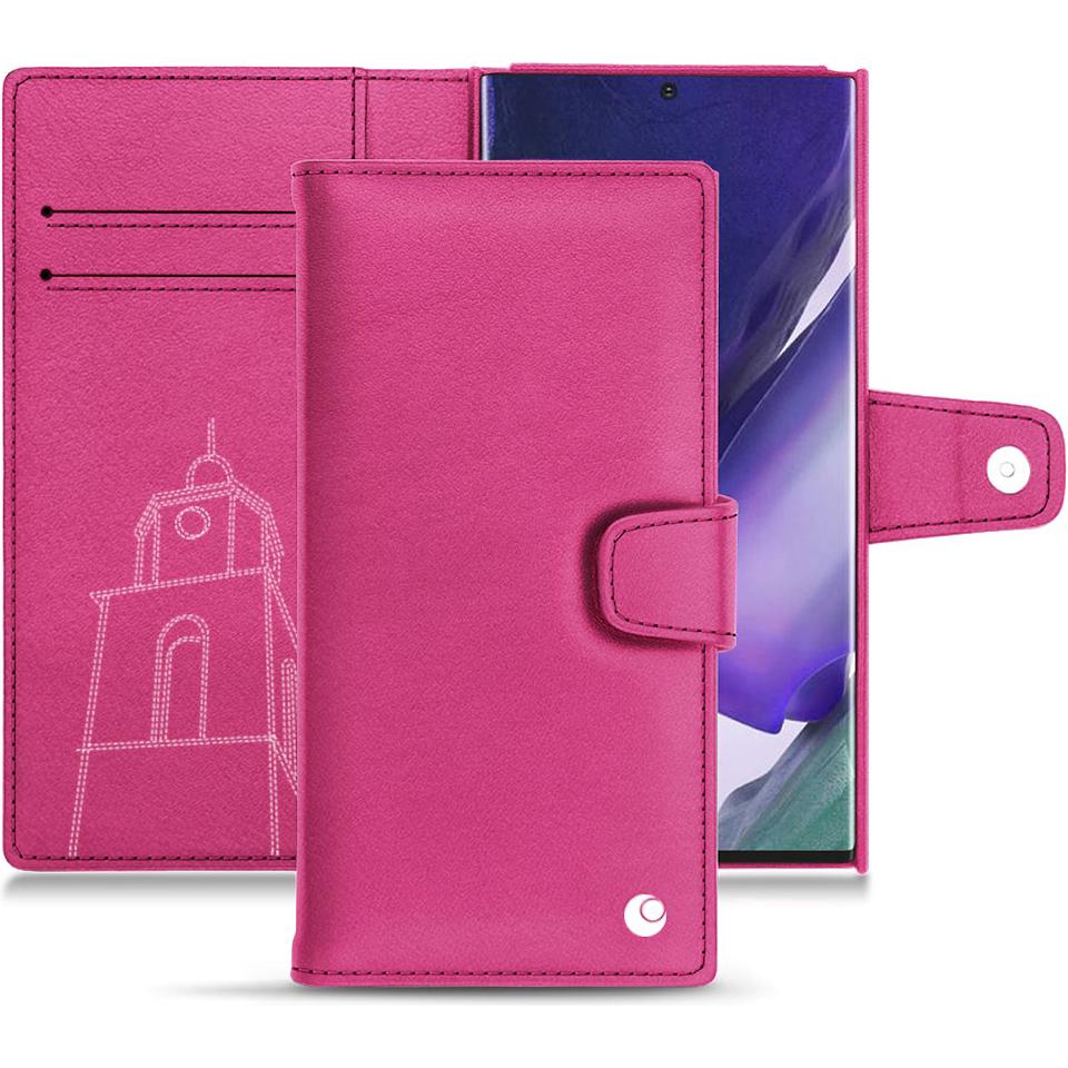 Noreve Lederschutzhülle Wallet (Samsung Galaxy Note 20 Ultra), Smartphone Hülle, Rosa