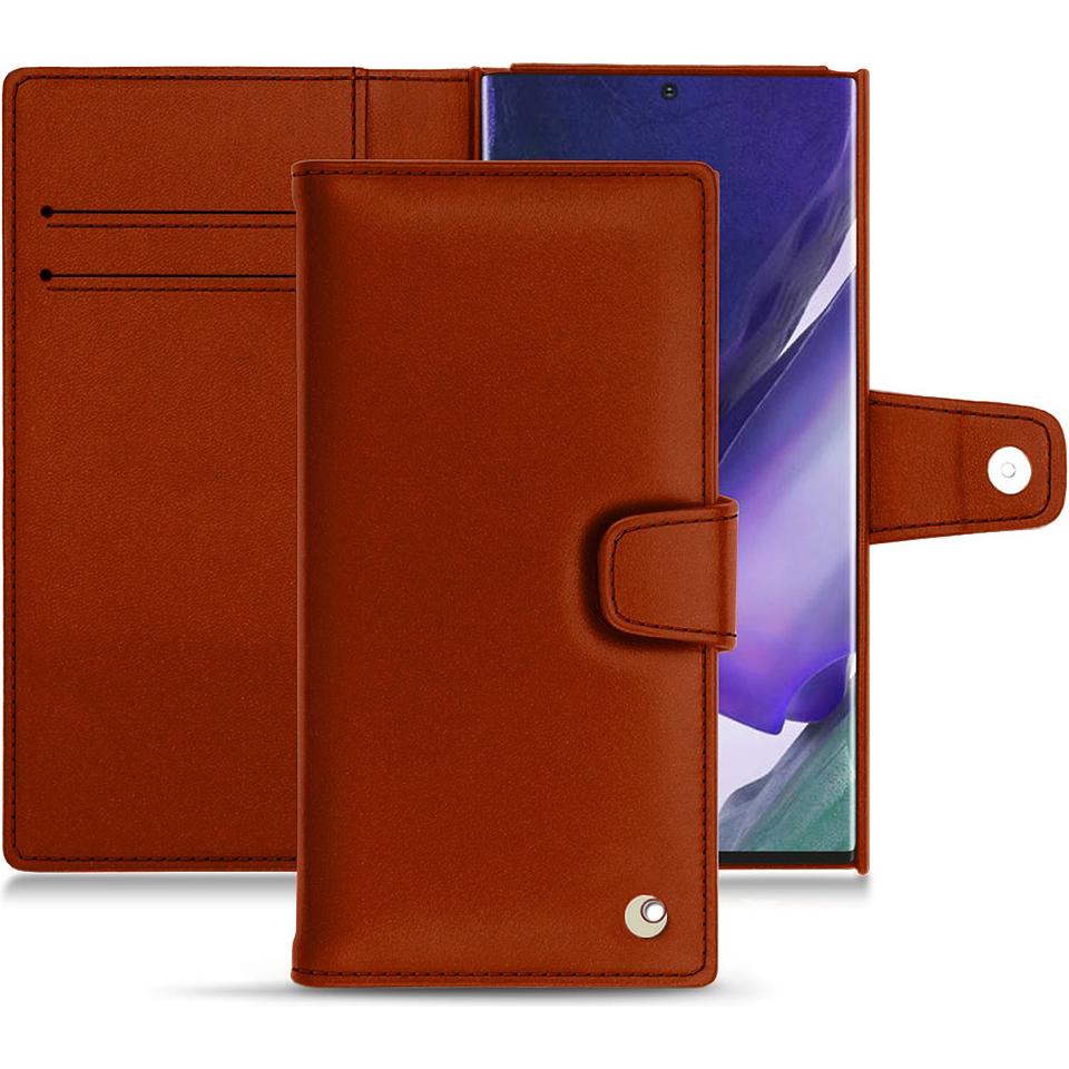 Noreve Lederschutzhülle Wallet (Samsung Galaxy Note 20 Ultra), Smartphone Hülle, Orange