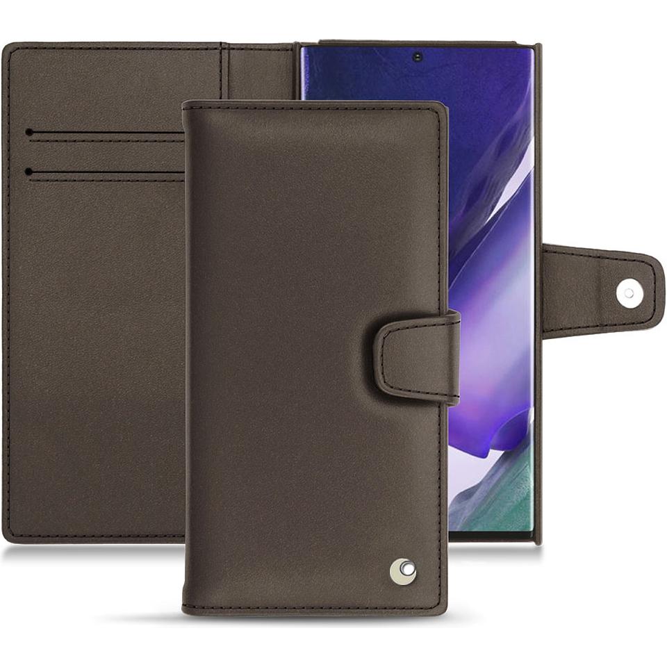 Noreve Lederschutzhülle Wallet (Samsung Galaxy Note 20 Ultra), Smartphone Hülle, Grau