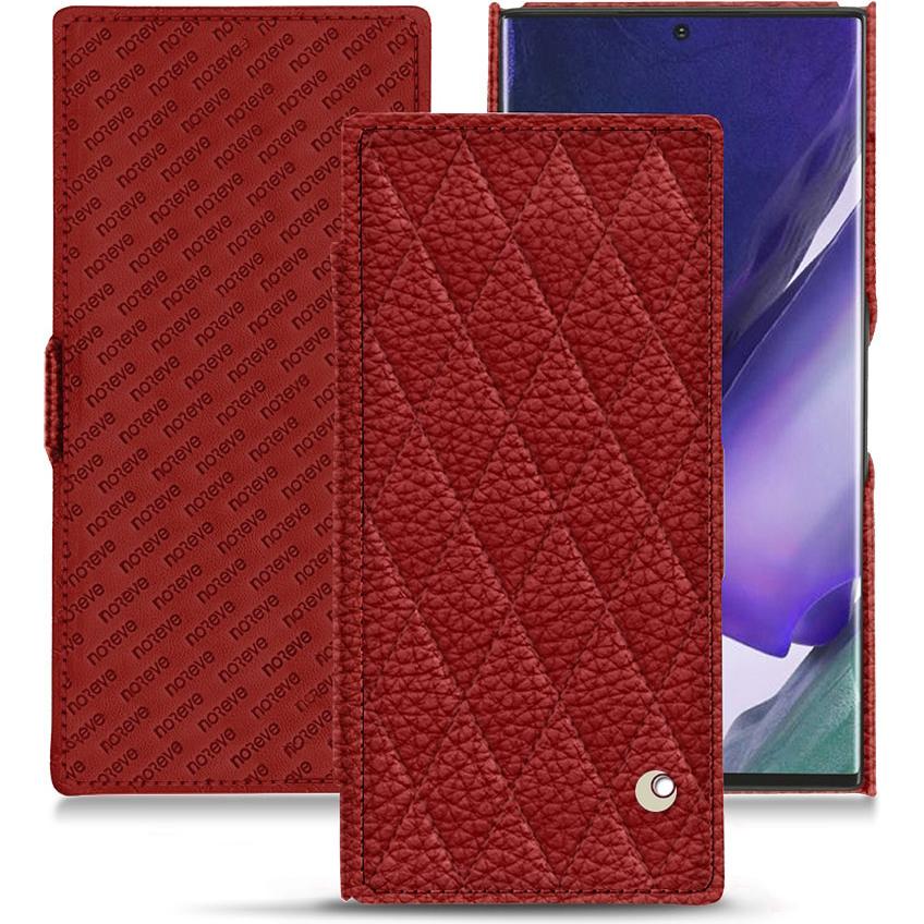 Noreve Lederschutzhülle horizontal (Samsung Galaxy Note 20 Ultra), Smartphone Hülle, Rot