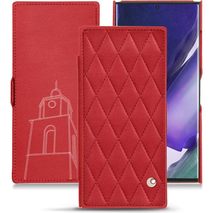 Noreve Lederschutzhülle horizontal (Samsung Galaxy Note 20 Ultra), Smartphone Hülle, Rot