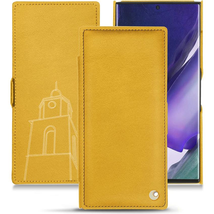 Noreve Lederschutzhülle horizontal (Samsung Galaxy Note 20 Ultra), Smartphone Hülle, Orange