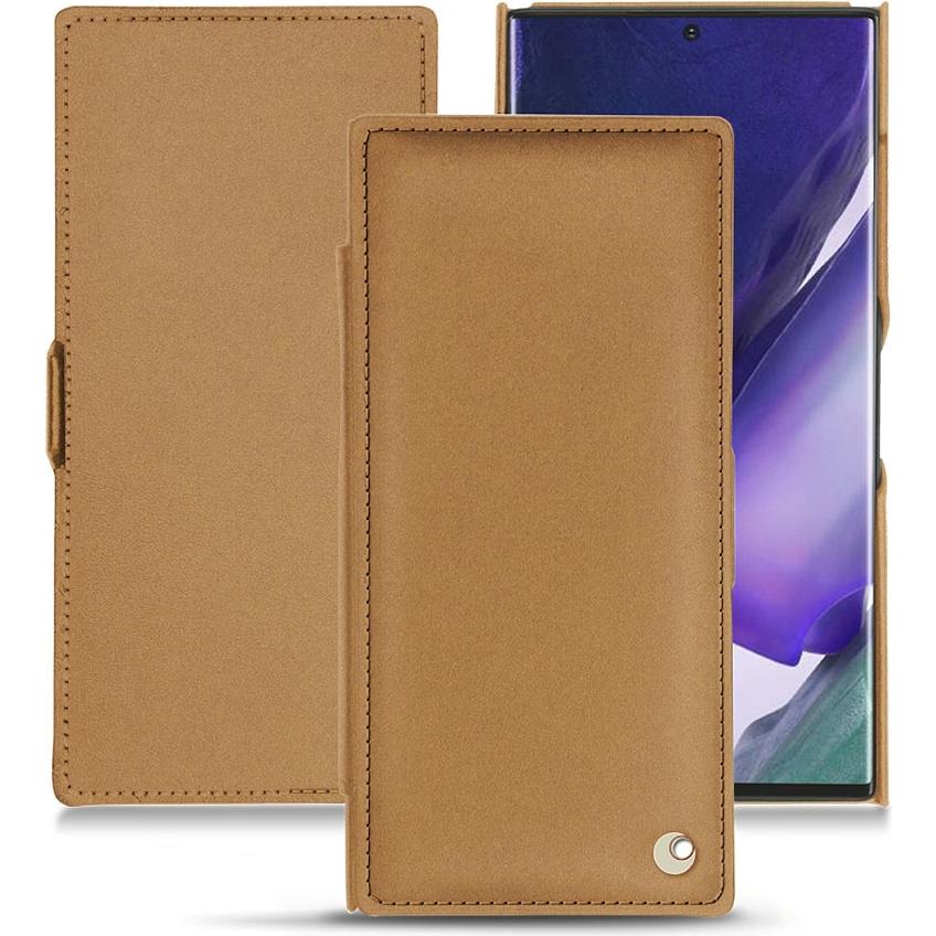 Noreve Lederschutzhülle horizontal (Samsung Galaxy Note 20 Ultra), Smartphone Hülle, Beige