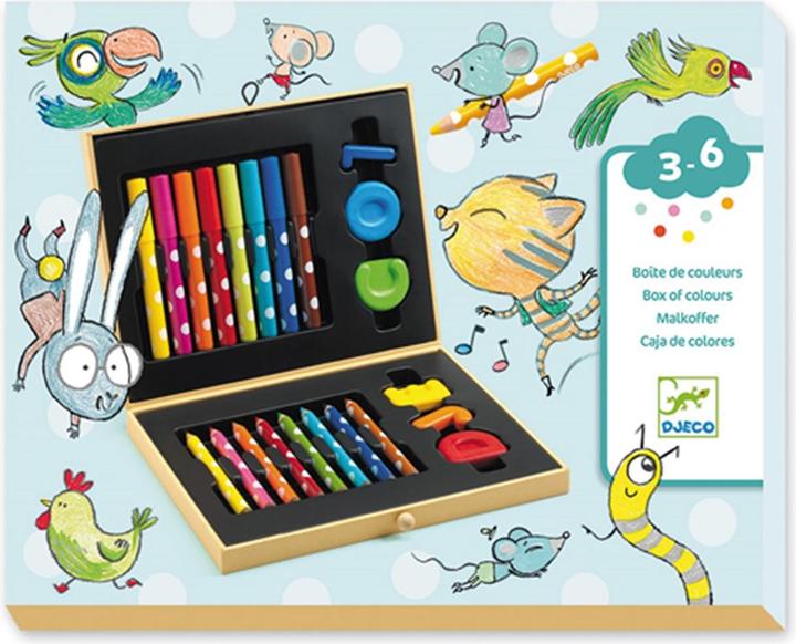 Immagine prodotto Djeco Malkoffer für die Kleinsten (Multicolore, 16 x)