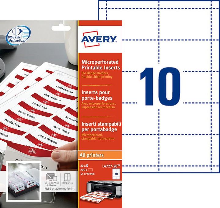 Actual product image Avery Insertable name badges