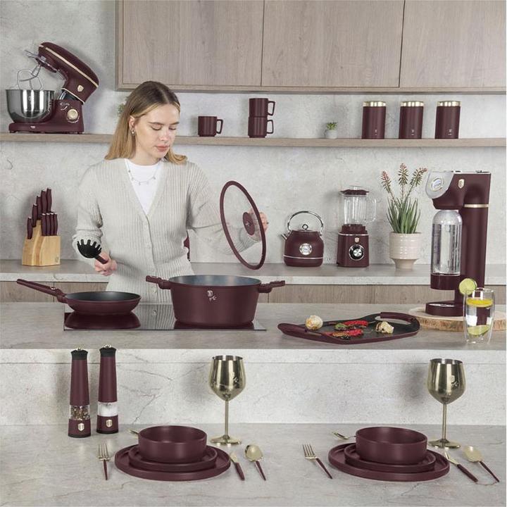 Actual product image BerlingerHaus Elektrische 2in1-Salz & Pfeffermühle, bordeaux (Pepper, Salt, Various spices)