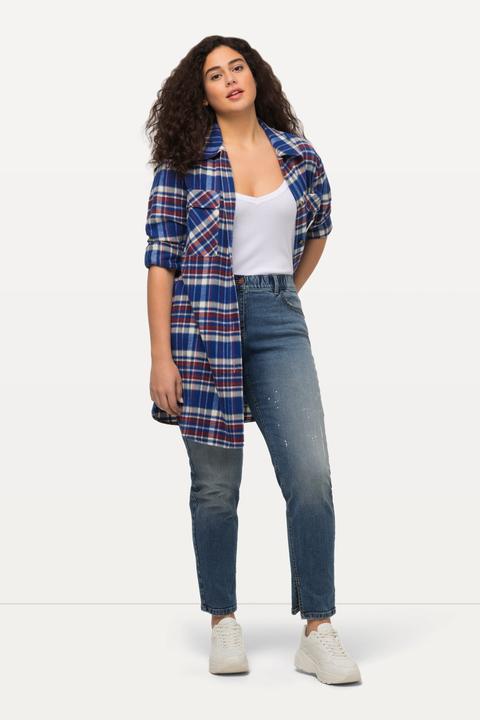 Produktbild Ulla Popken Boyfriend-Jeans, Destroy-Effekte, weites Bein, Stretch (46)