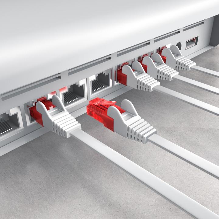 Image du produit CSL Câble réseau plat - Câble Ethernet Gigabit Lan RJ45 (UTP, CAT6, 20 m)
