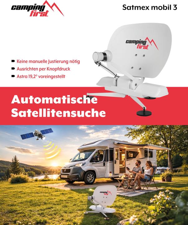 Productafbeelding Camping First Satmex mobil 3 (Parabolische antenne, DVB-S / -S2)
