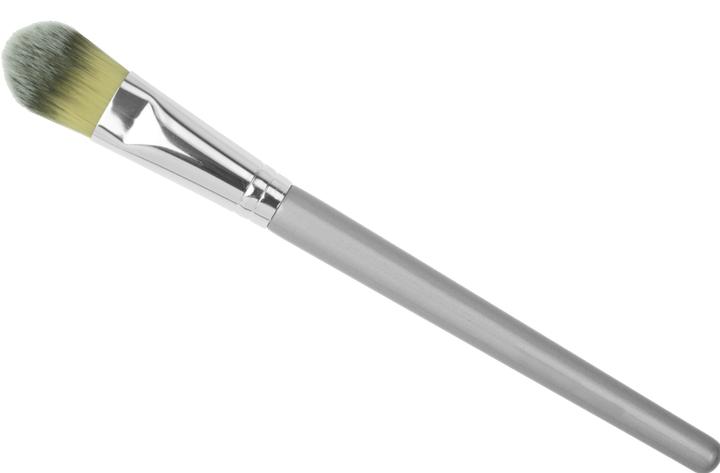 Produktbild Make-up Pinsel, silber, für flüssiges Make-up, feinstes Toray-Haar, Länge: 20 cm (Foundation)