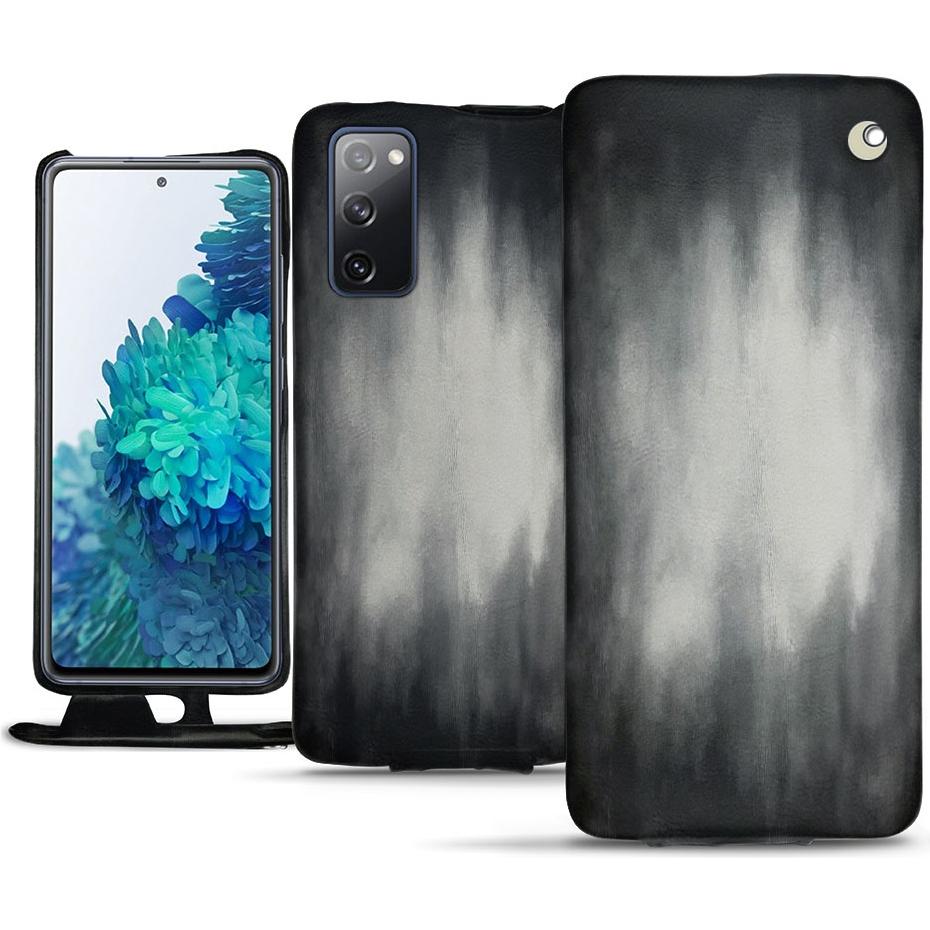 Noreve Lederschutzhülle vertikal (Samsung Galaxy S20 FE), Smartphone Hülle, Grau