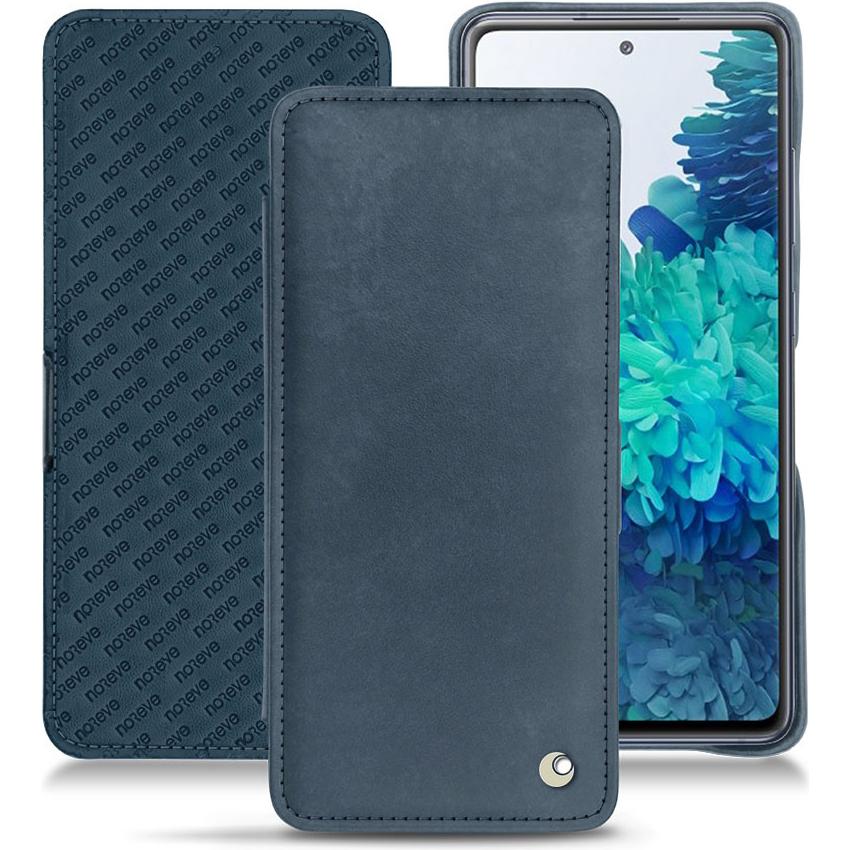 Noreve Lederschutzhülle horizontal (Samsung Galaxy S20 FE), Smartphone Hülle, Blau