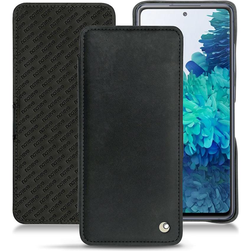 Noreve Lederschutzhülle horizontal (Samsung Galaxy S20 FE), Smartphone Hülle, Schwarz