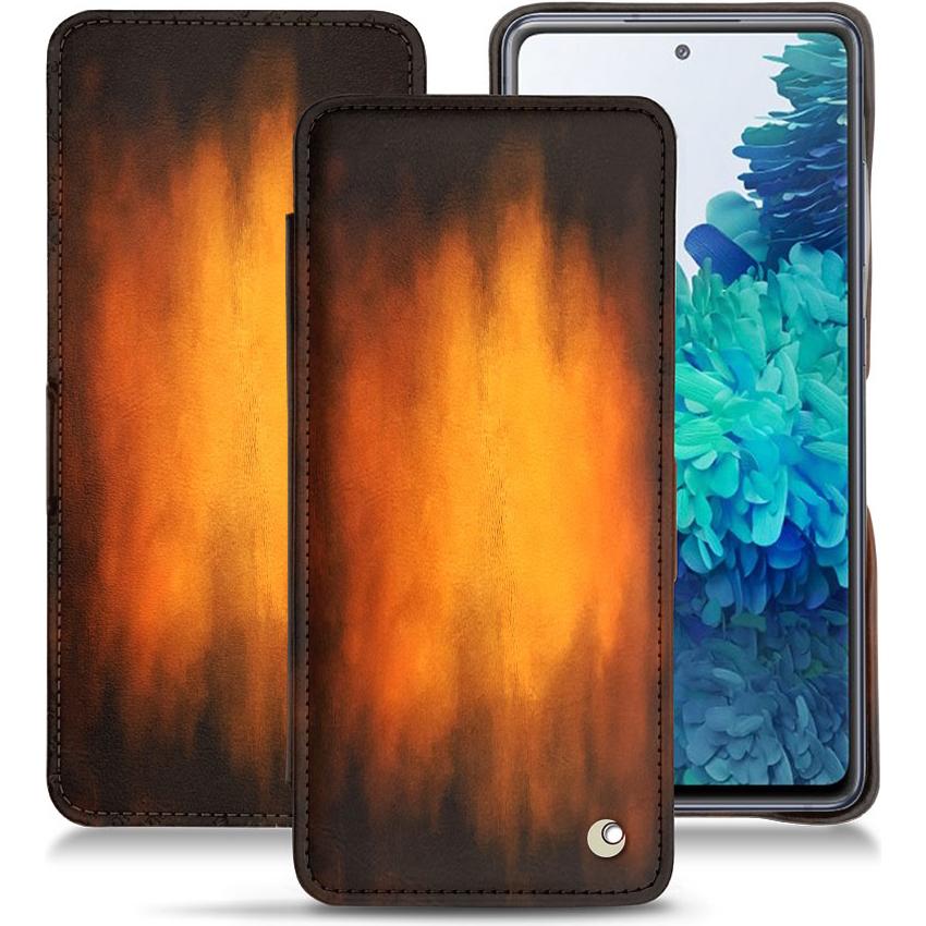 Thumbnail - Noreve Lederschutzhülle horizontal (Samsung Galaxy S20 FE), Smartphone Hülle, Violett