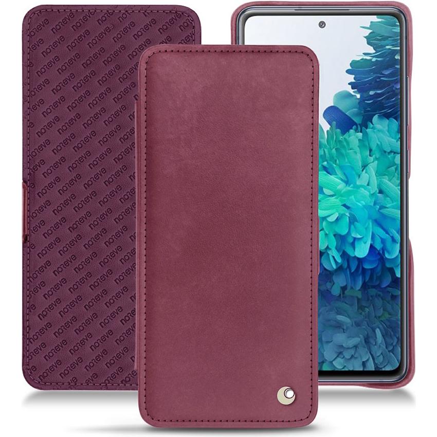 Noreve Lederschutzhülle horizontal (Samsung Galaxy S20 FE), Smartphone Hülle, Violett