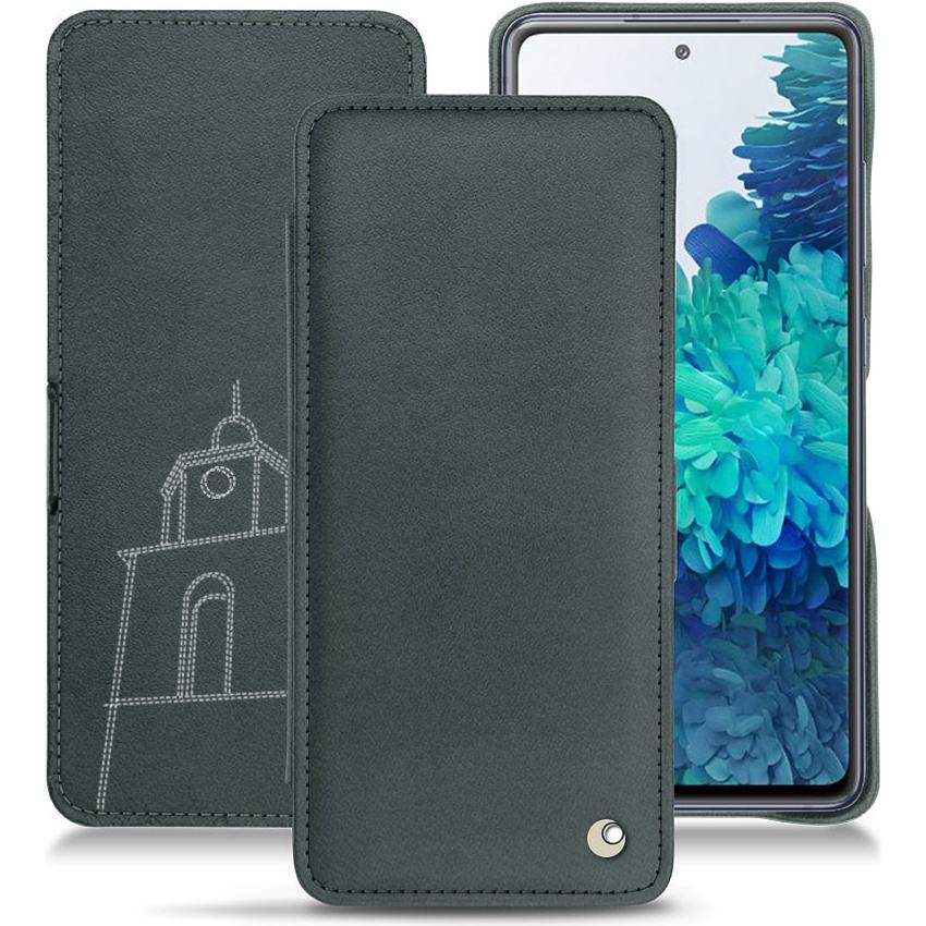 Noreve Lederschutzhülle horizontal (Samsung Galaxy S20 FE), Smartphone Hülle, Blau
