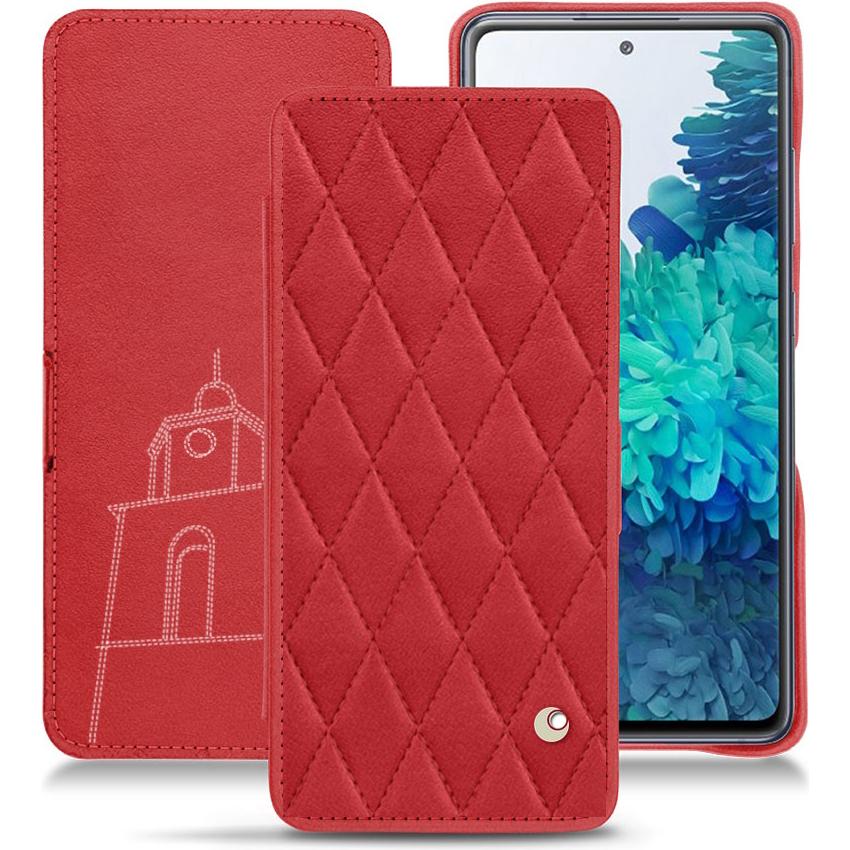 Thumbnail - Noreve Lederschutzhülle horizontal (Samsung Galaxy S20 FE), Smartphone Hülle, Rot