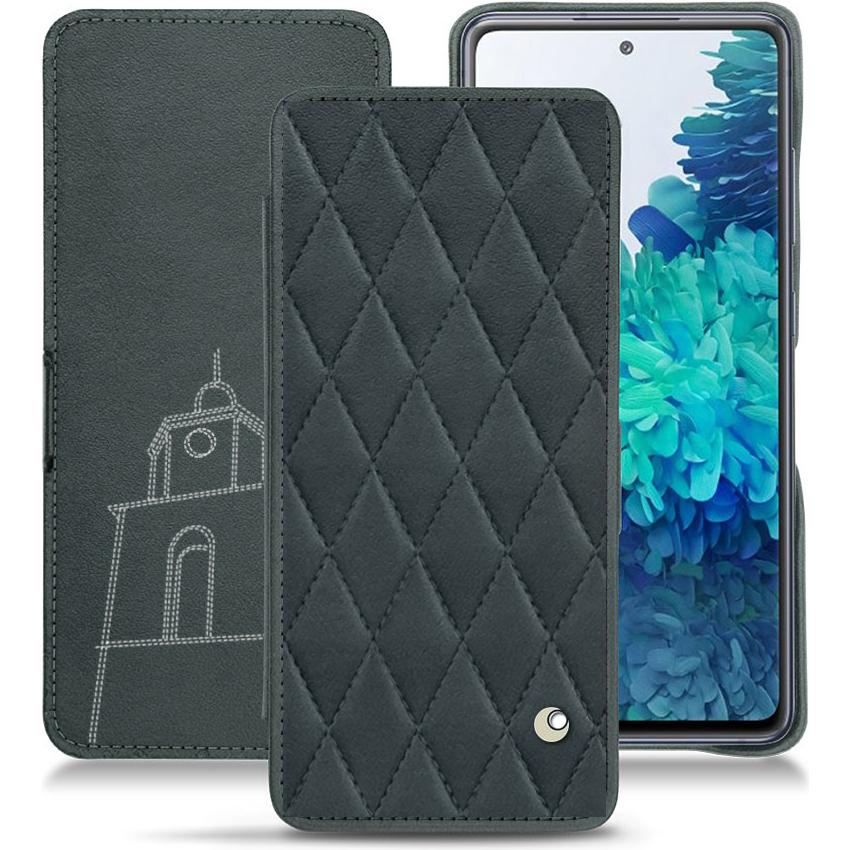 Noreve Lederschutzhülle horizontal (Samsung Galaxy S20 FE), Smartphone Hülle, Blau
