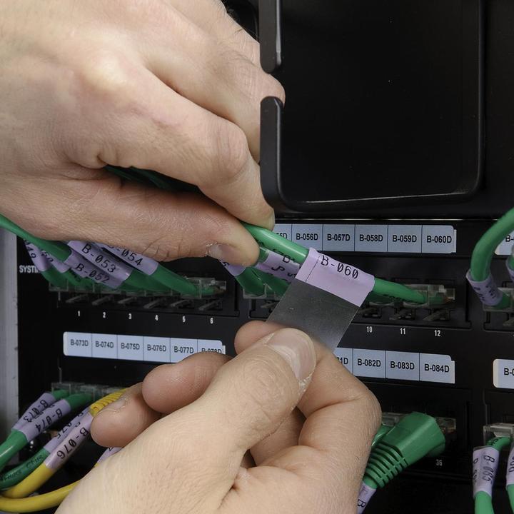 Actual product image Brady M4-51-427, self-laminating vinyl, white/transparent, 25.40 x 19.05(63.50) mm, permanent (2.54 cm)