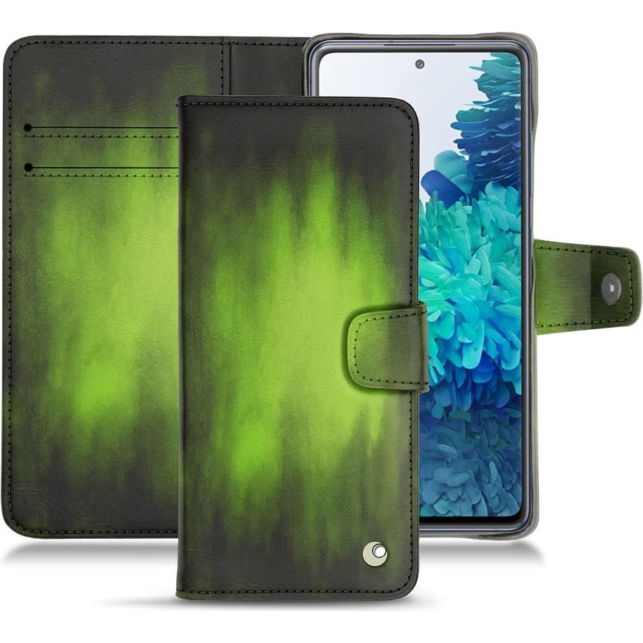 Thumbnail - Noreve Lederschutzhülle Wallet (Samsung Galaxy S20 FE), Smartphone Hülle, Grün