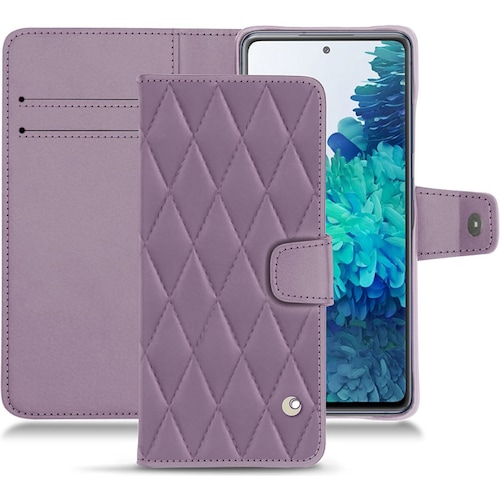 Noreve Lederschutzhülle Wallet (Samsung Galaxy S20 FE), Smartphone Hülle, Violett