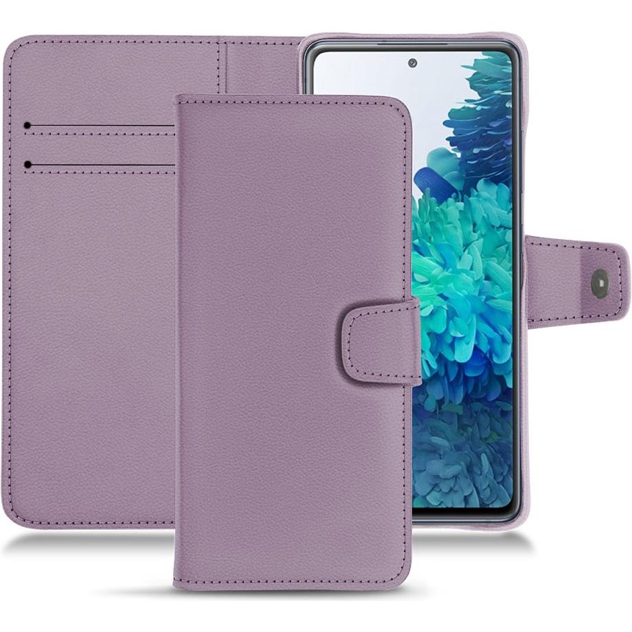 Noreve Lederschutzhülle Wallet (Samsung Galaxy S20 FE), Smartphone Hülle, Violett