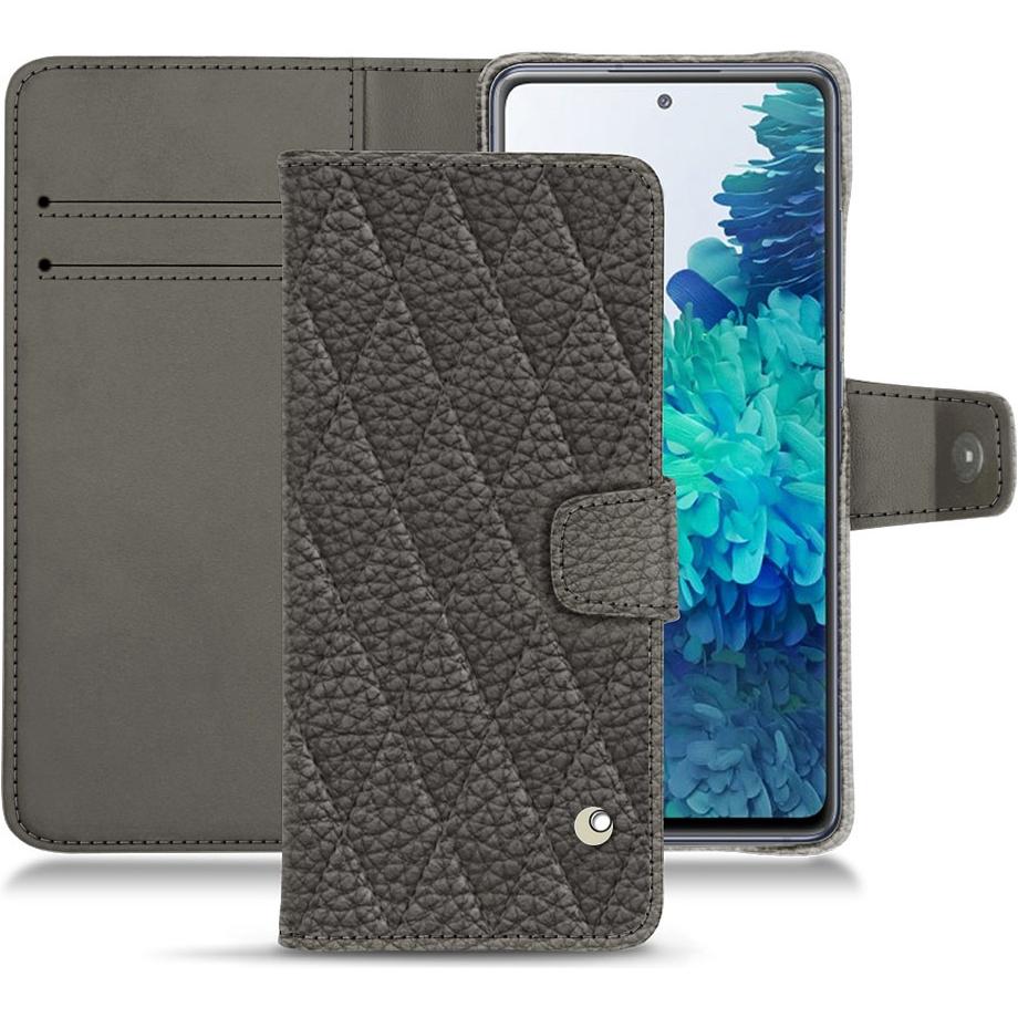 Noreve Lederschutzhülle Wallet (Samsung Galaxy S20 FE), Smartphone Hülle, Grau