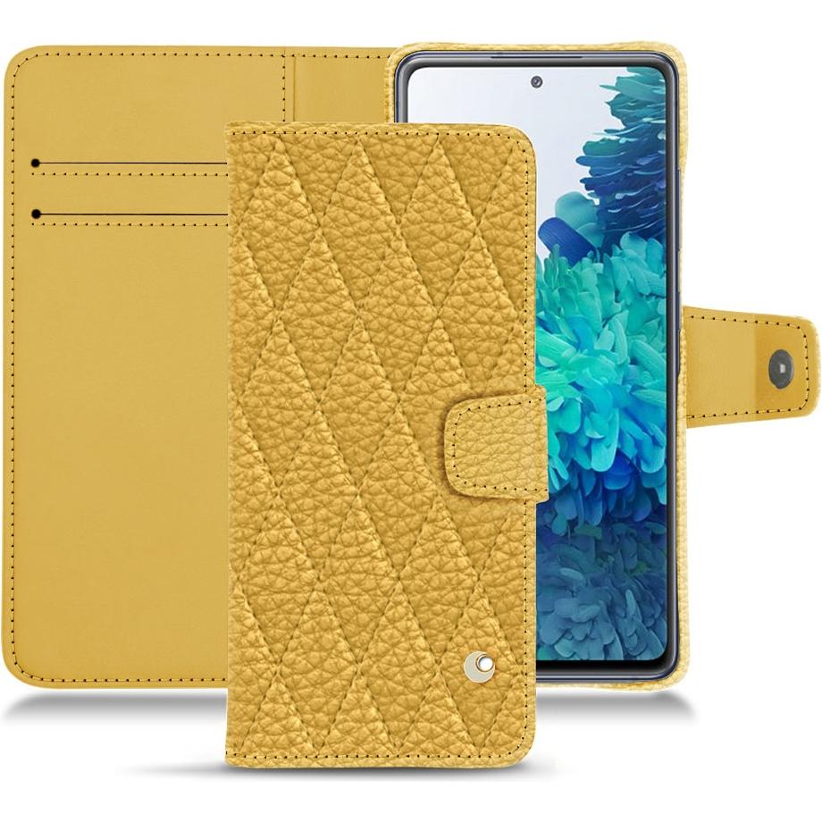 Noreve Lederschutzhülle Wallet (Samsung Galaxy S20 FE), Smartphone Hülle, Orange