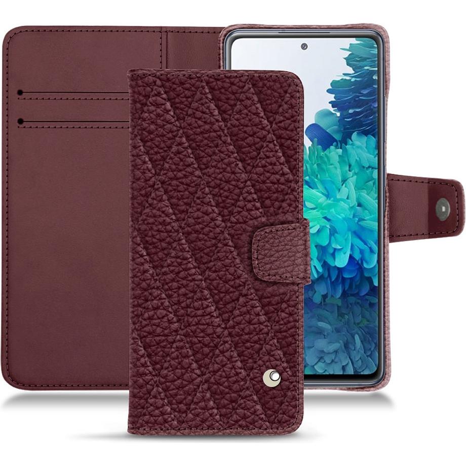 Noreve Lederschutzhülle Wallet (Samsung Galaxy S20 FE), Smartphone Hülle, Violett