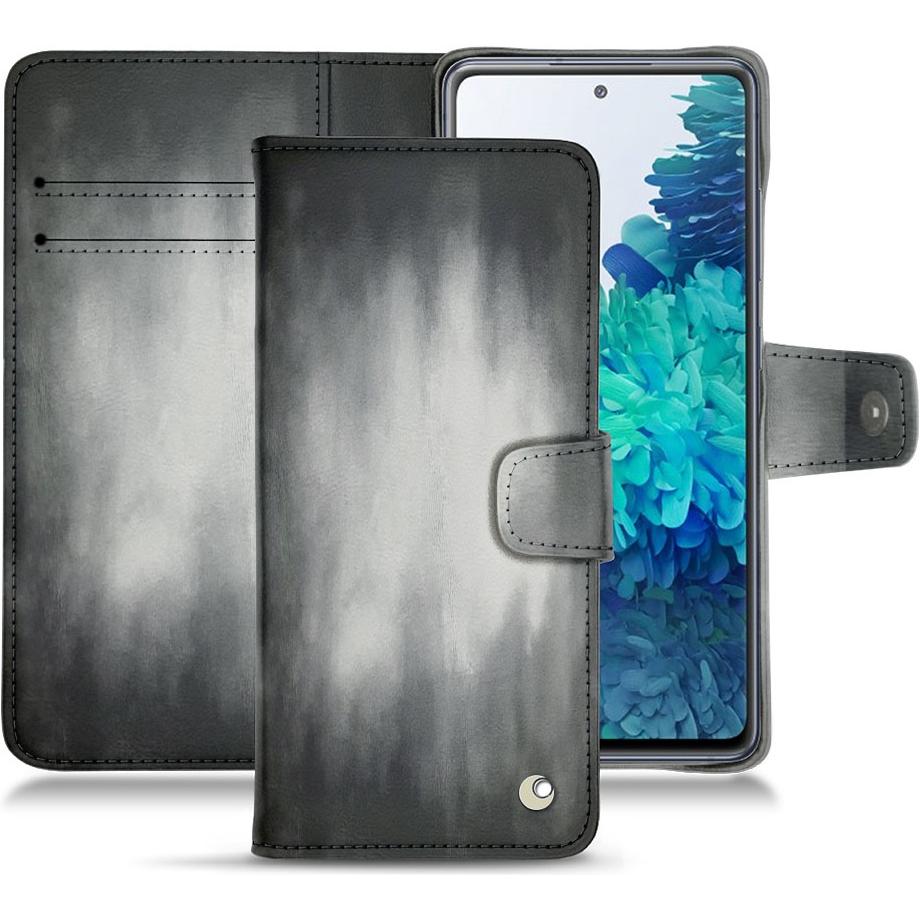 Noreve Lederschutzhülle Wallet (Samsung Galaxy S20 FE), Smartphone Hülle, Grau